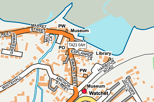 TA23 0AH map - OS OpenMap – Local (Ordnance Survey)