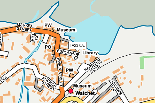 TA23 0AJ map - OS OpenMap – Local (Ordnance Survey)