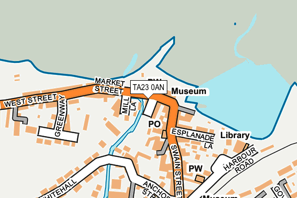 TA23 0AN map - OS OpenMap – Local (Ordnance Survey)