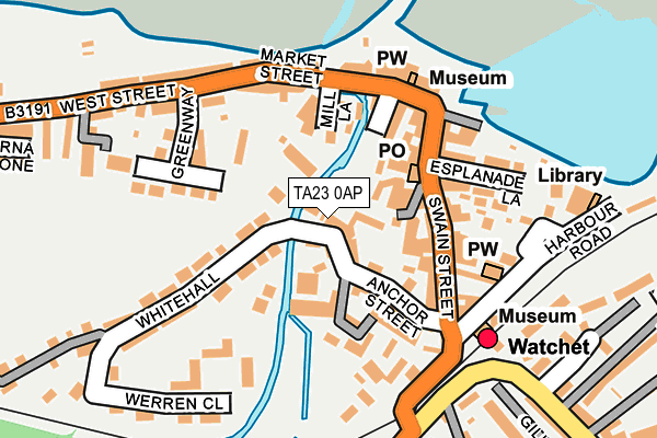 TA23 0AP map - OS OpenMap – Local (Ordnance Survey)