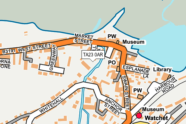 TA23 0AR map - OS OpenMap – Local (Ordnance Survey)