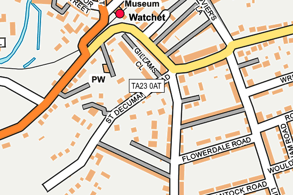 TA23 0AT map - OS OpenMap – Local (Ordnance Survey)