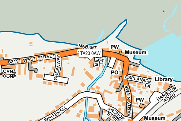 TA23 0AW map - OS OpenMap – Local (Ordnance Survey)