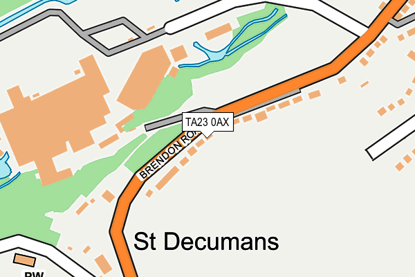 TA23 0AX map - OS OpenMap – Local (Ordnance Survey)