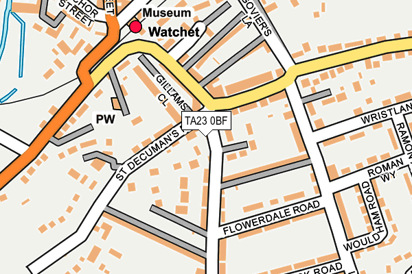 TA23 0BF map - OS OpenMap – Local (Ordnance Survey)