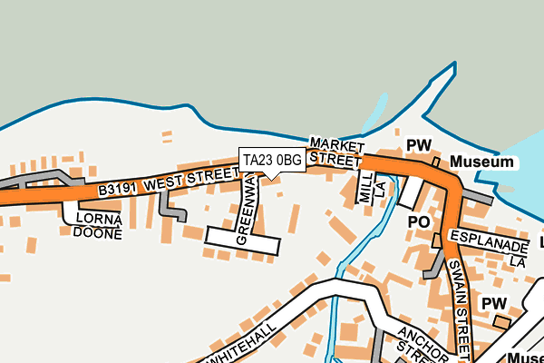 TA23 0BG map - OS OpenMap – Local (Ordnance Survey)
