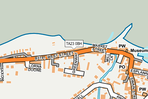 TA23 0BH map - OS OpenMap – Local (Ordnance Survey)