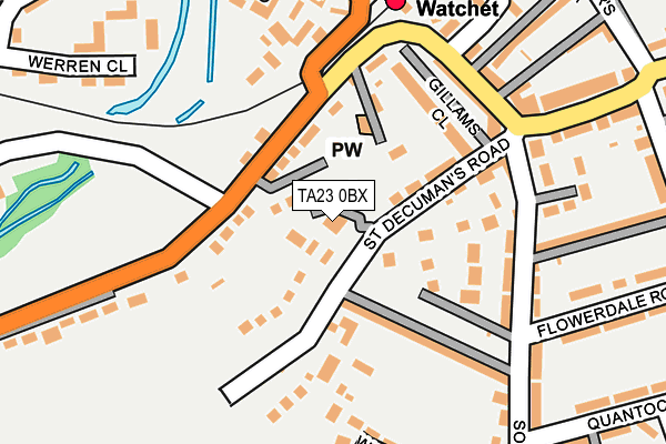 TA23 0BX map - OS OpenMap – Local (Ordnance Survey)