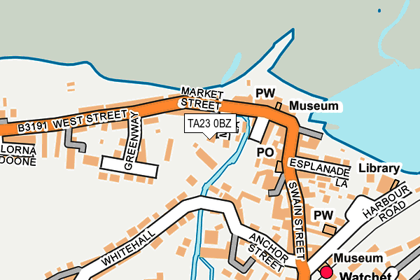 TA23 0BZ map - OS OpenMap – Local (Ordnance Survey)
