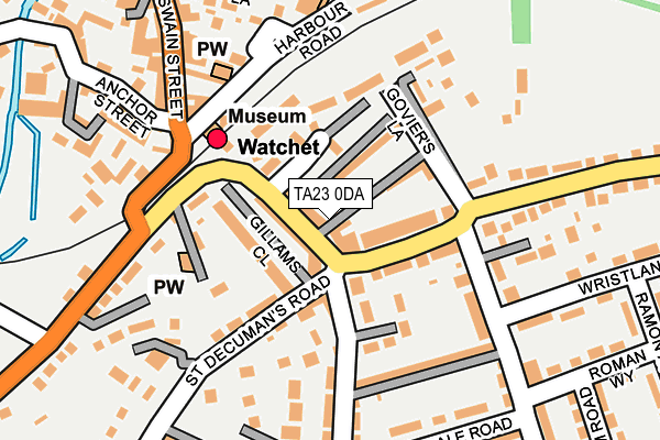 TA23 0DA map - OS OpenMap – Local (Ordnance Survey)