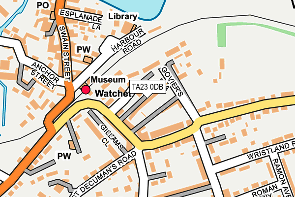 TA23 0DB map - OS OpenMap – Local (Ordnance Survey)