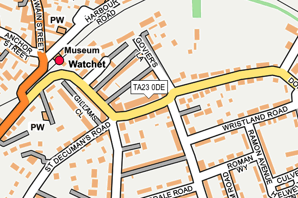 TA23 0DE map - OS OpenMap – Local (Ordnance Survey)