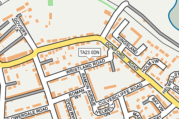 TA23 0DN map - OS OpenMap – Local (Ordnance Survey)