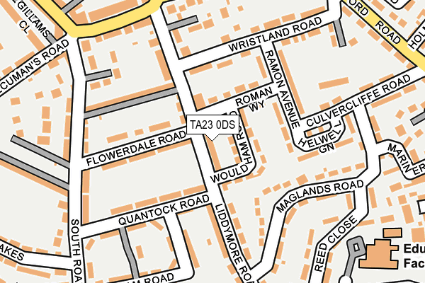 TA23 0DS map - OS OpenMap – Local (Ordnance Survey)