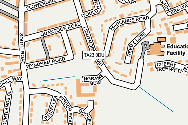 TA23 0DU map - OS OpenMap – Local (Ordnance Survey)