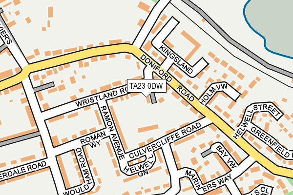 TA23 0DW map - OS OpenMap – Local (Ordnance Survey)