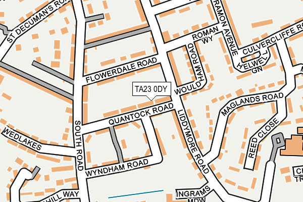 TA23 0DY map - OS OpenMap – Local (Ordnance Survey)
