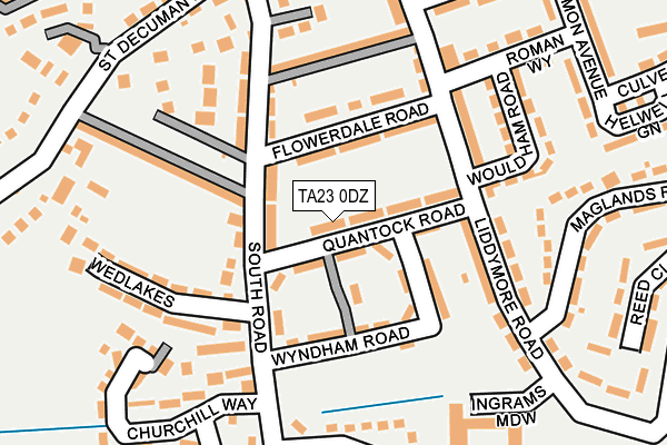 TA23 0DZ map - OS OpenMap – Local (Ordnance Survey)