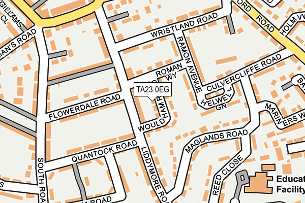 TA23 0EG map - OS OpenMap – Local (Ordnance Survey)