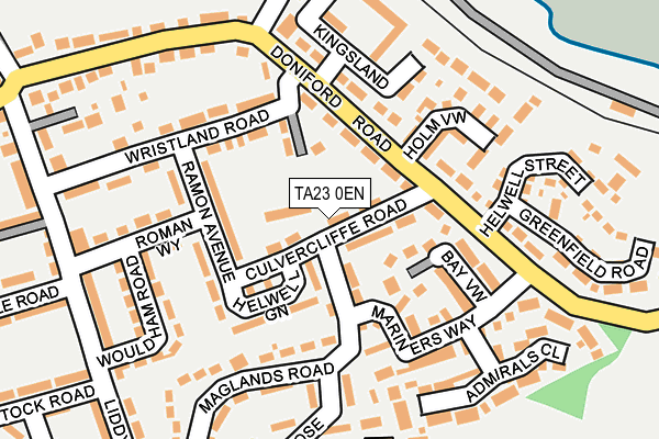 TA23 0EN map - OS OpenMap – Local (Ordnance Survey)