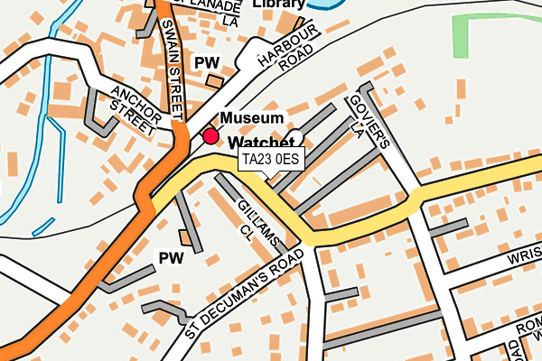 TA23 0ES map - OS OpenMap – Local (Ordnance Survey)