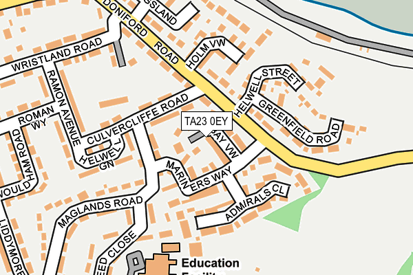 TA23 0EY map - OS OpenMap – Local (Ordnance Survey)