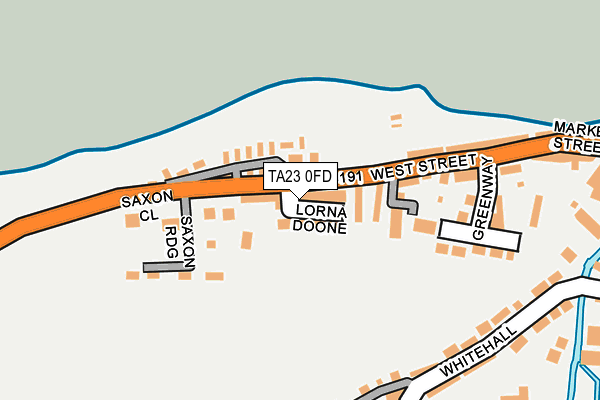 TA23 0FD map - OS OpenMap – Local (Ordnance Survey)