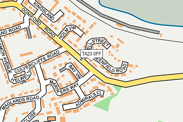 TA23 0FF map - OS OpenMap – Local (Ordnance Survey)