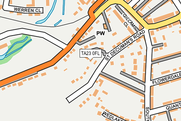 TA23 0FL map - OS OpenMap – Local (Ordnance Survey)