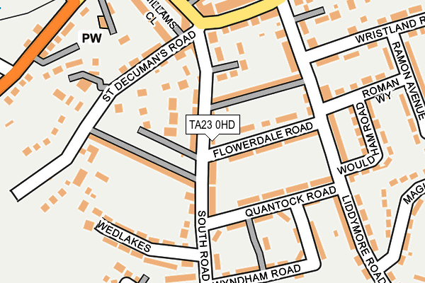 TA23 0HD map - OS OpenMap – Local (Ordnance Survey)