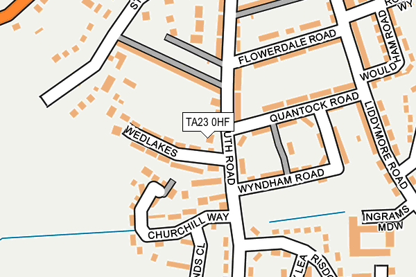 TA23 0HF map - OS OpenMap – Local (Ordnance Survey)