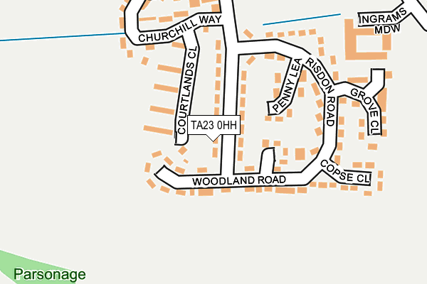 TA23 0HH map - OS OpenMap – Local (Ordnance Survey)