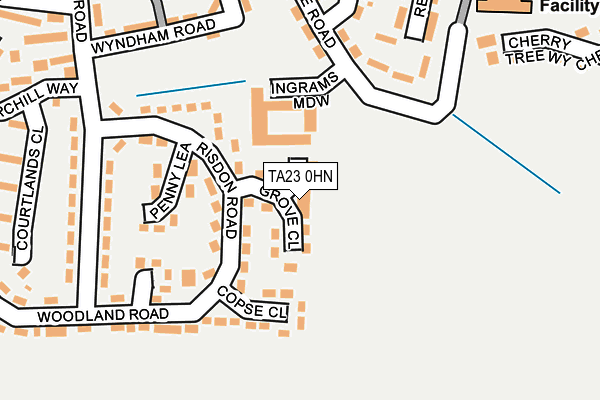 TA23 0HN map - OS OpenMap – Local (Ordnance Survey)