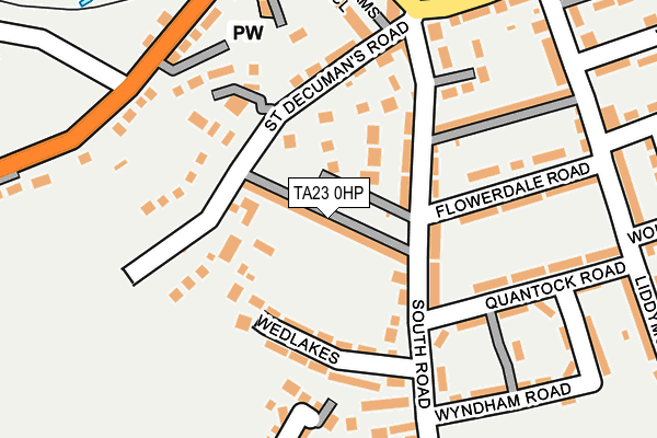 TA23 0HP map - OS OpenMap – Local (Ordnance Survey)