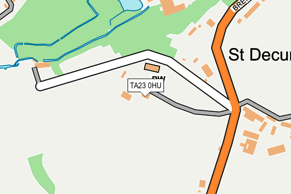 TA23 0HU map - OS OpenMap – Local (Ordnance Survey)