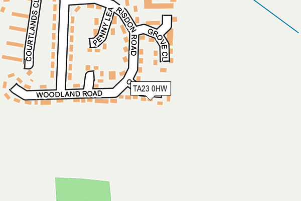 TA23 0HW map - OS OpenMap – Local (Ordnance Survey)