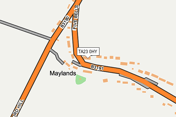 TA23 0HY map - OS OpenMap – Local (Ordnance Survey)