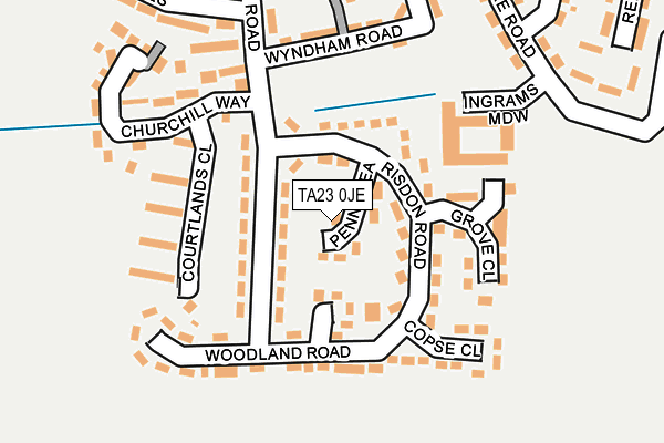 TA23 0JE map - OS OpenMap – Local (Ordnance Survey)