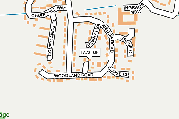 TA23 0JF map - OS OpenMap – Local (Ordnance Survey)