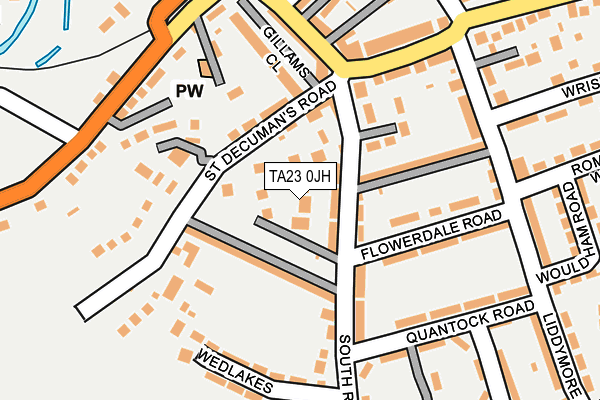 TA23 0JH map - OS OpenMap – Local (Ordnance Survey)