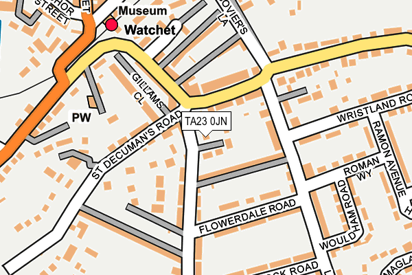 TA23 0JN map - OS OpenMap – Local (Ordnance Survey)