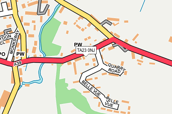 TA23 0NJ map - OS OpenMap – Local (Ordnance Survey)