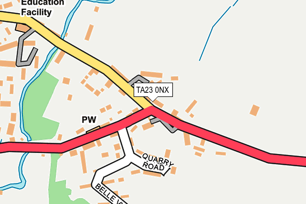 TA23 0NX map - OS OpenMap – Local (Ordnance Survey)