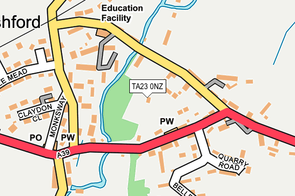 TA23 0NZ map - OS OpenMap – Local (Ordnance Survey)