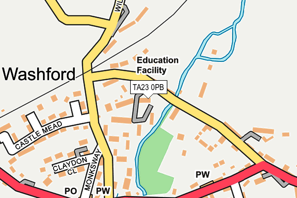 TA23 0PB map - OS OpenMap – Local (Ordnance Survey)