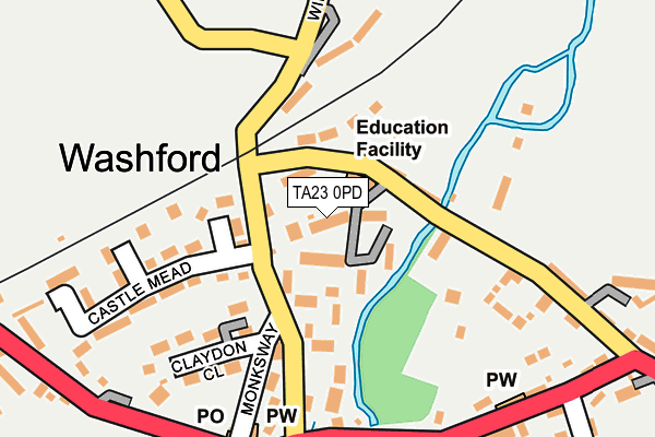 TA23 0PD map - OS OpenMap – Local (Ordnance Survey)