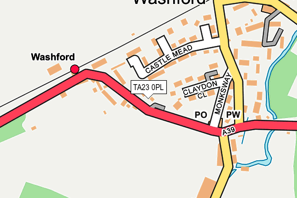 TA23 0PL map - OS OpenMap – Local (Ordnance Survey)