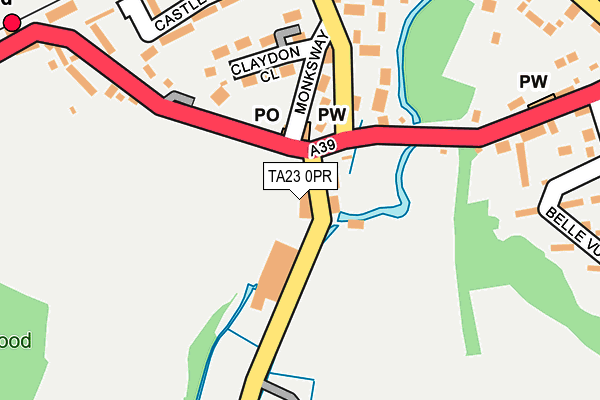 TA23 0PR map - OS OpenMap – Local (Ordnance Survey)