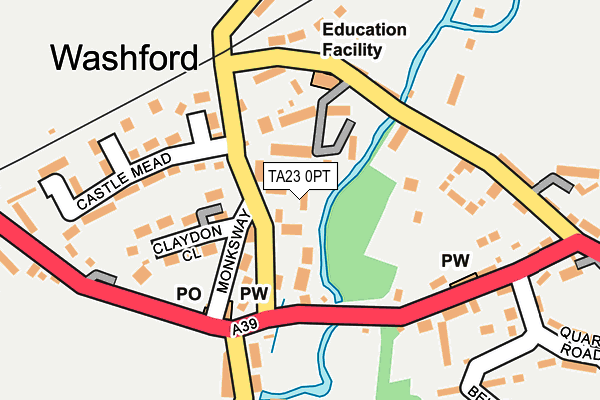 TA23 0PT map - OS OpenMap – Local (Ordnance Survey)