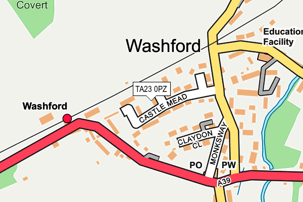 TA23 0PZ map - OS OpenMap – Local (Ordnance Survey)